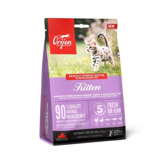 Orijen Tørrfôr for kattunger 340g med vitaminer og næringsstoffer Orijen Tørrfôr for kattunger 340g med vitaminer og næringsstoffer
