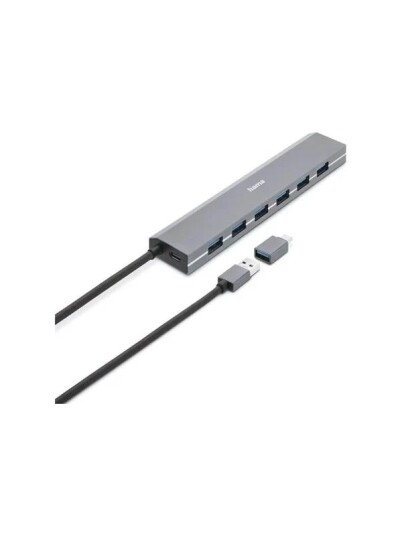 Hama 00200137 interface hub USB-hub - USB 3.1 - 7 porter - Gr