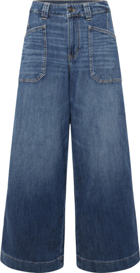 American Eagle Super High Rise Ultra Wide Leg Jeans   Blue   8 LONG