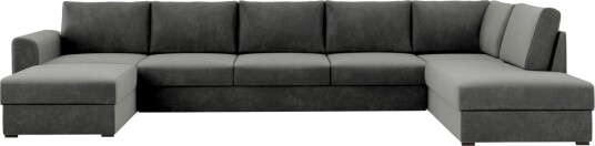 Taberk Sofa med Sjeselong og Divan 5 seter   Grå