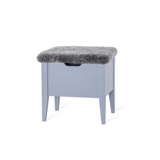 Torkelson Klinte bänk Grålack/fårskinn 45 cm Grå