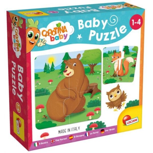 Lisciani Carotina Baby Puslespill 12+mÃ¥neder 24 Brikker Skogen
