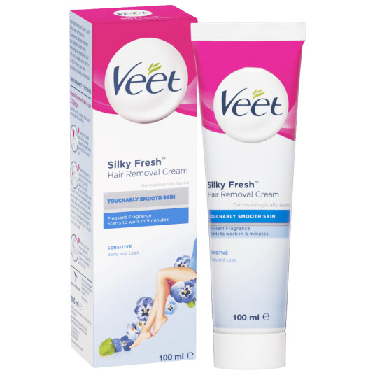 Veet Hair Removal Cream Silky Fresh Sensitive Legs & Body 100 ml