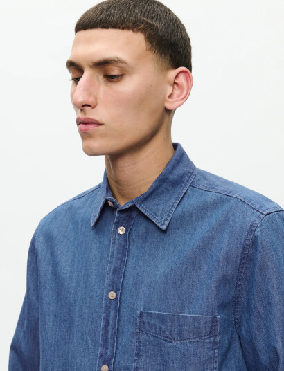 WOOD WOOD Wwadrian Shirt 25237 - Blue - S