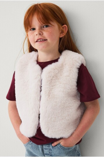 Ellos Collection - Vest i kunstig skinn - Beige