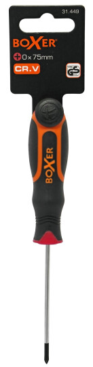 Boxer® Skruetrækker Med 2-Komponent Greb Ph0 X 75 Mm Boxer® Skruetrækker Med 2-Komponent Greb Ph0 X 75 Mm