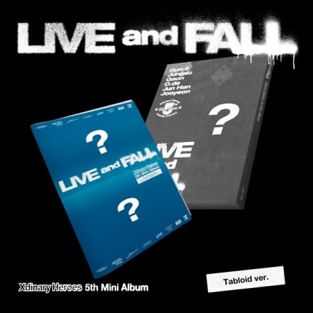 Xdinary Heroes  Live And Fall  Tabloid Version  incl. Photocard, Unit Photocard, Polaroid + 20pg Tabloid Booklet  CD