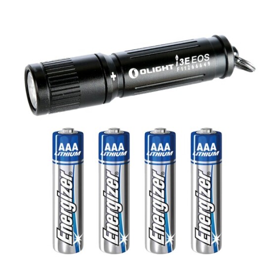 Nøkkelringlykt OLIGHT i3E 90 lm / 60 mm / 1 x AAA 1 stk. + 4 stk. litiumbatterier Nøkkelringlykt OLIGHT i3E 90 lm / 60 mm / 1 x AAA 1 stk. + 4 stk. litiumbatterier