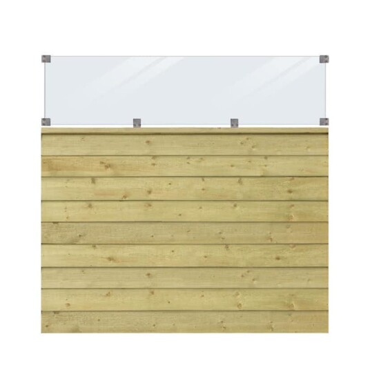 Levegg PLUS Plank med Glass 174x163
