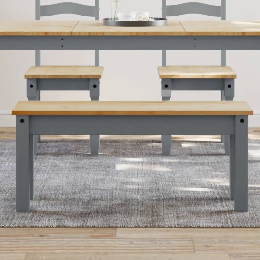 Spisebenk Panama grå 105x30x45 cm heltre furu 8721012852938 Spisebenk Panama grå 105x30x45 cm heltre furu 8721012852938