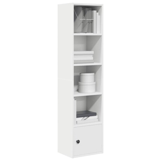 Bokhylle hvit 31x24x127 cm konstruert tre Bokhylle hvit 31x24x127 cm konstruert tre