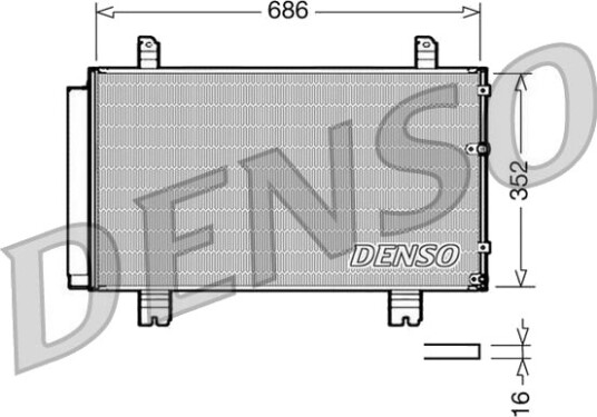 DENSO DCN51002 Kondensator, klimaanlegg