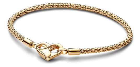 Pandora Moments Armbånd i 925 forgylt sølv med nagler 18 cm Pandora Moments Armbånd i 925 forgylt sølv med nagler 18 cm