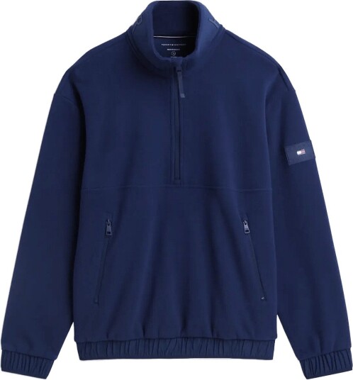 Tommy Hilfiger 1/4 Zip Color Block Sweatshirt CARBON NAVY M Tommy Hilfiger 1/4 Zip Color Block Sweatshirt CARBON NAVY M