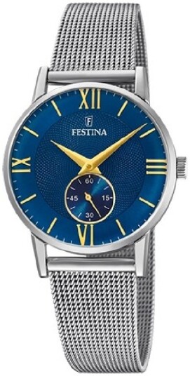 Festina Dameklokke F20572 3 Retro Blå/Stål Ø29 mm Festina Dameklokke F20572 3 Retro Blå/Stål Ø29 mm