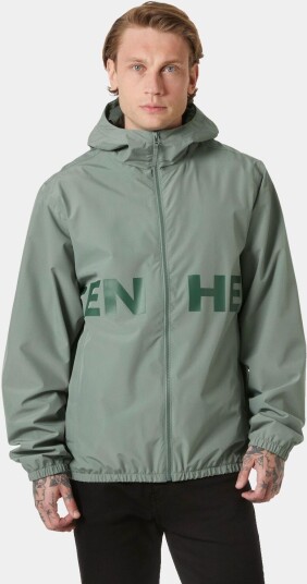 Helly Hansen Core Graphic Rain Jacket Herre Grå Oransje M
