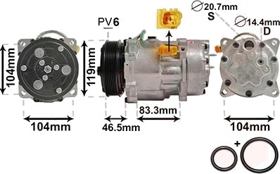 AC-kompressor VAN WEZEL 0900K201