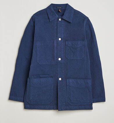 Drake's Duck Cotton Canvas Chore Coat Navy