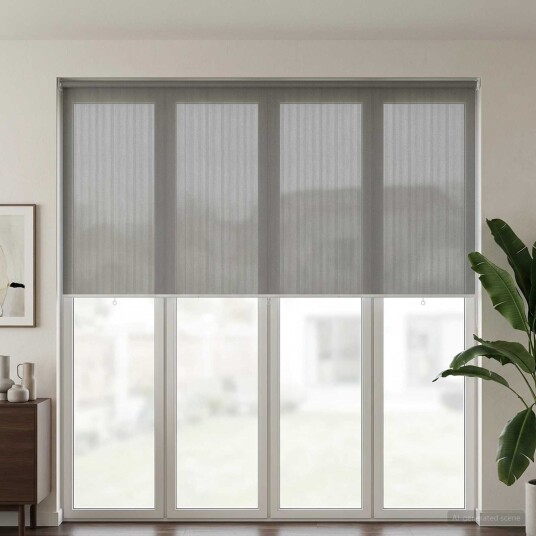vidaXL Utendørs Rullegardin 90% UV-blokk Lysegrå 350 x 140 cm HDPE