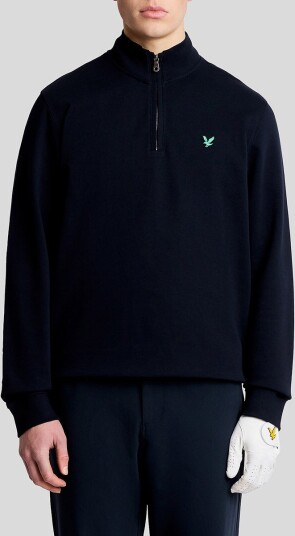 Lyle & Scott Golf Quarter Zip Midlayer Golfgenser herre Dark Navy Small