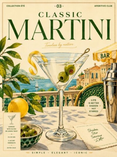 Plakat Klassisk Martini