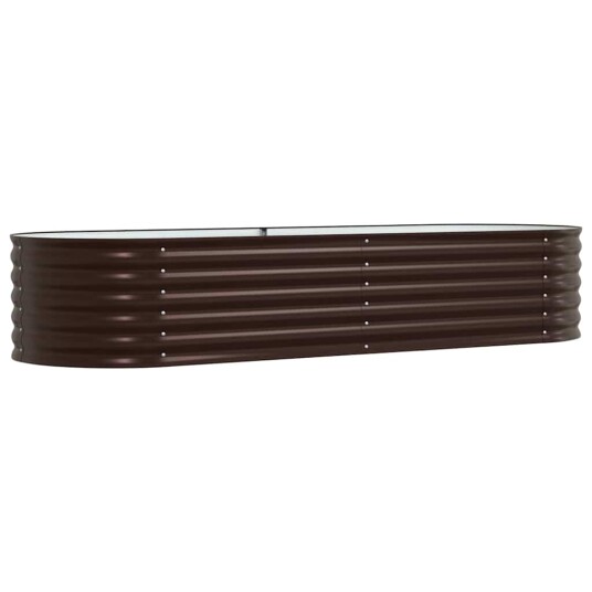 Hagehevet Bed Brun 240x80x44 cm Galvanisert Stål Hagehevet Bed Brun 240x80x44 cm Galvanisert Stål