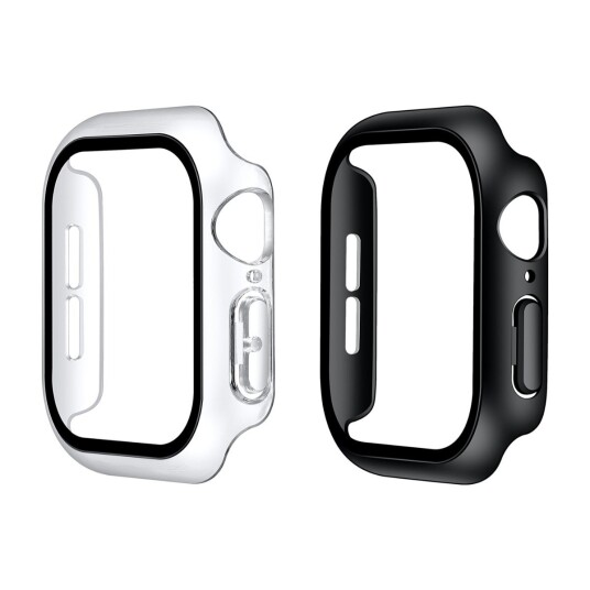 Triacle 360 Apple Watch Series 10 42 mm skjermbeskytterdeksel 2 pakning sort/gjennomsiktig Triacle 360 Apple Watch Series 10 42 mm skjermbeskytterdeksel 2 pakning sort/gjennomsiktig