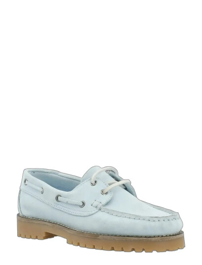 Bianco Biacapri Boat Shoe Suede - Blue - 41