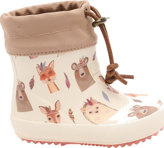 Bisgaard Termostøvler - Termisk Baby - Forest Friends - Bisgaard - 26 - Gummistøvler Beige Brun Hvit
