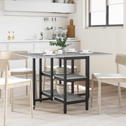 vidaXL Spisebord 122 x 80 x 76,5 cm Konstruert tre Grå Sonoma vidaXL Spisebord 122 x 80 x 76,5 cm Konstruert tre Grå Sonoma