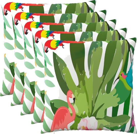 vidaXL Putetrekk 6 pcs HEERLEN Flerfarget 80 x 80 cm Polyester