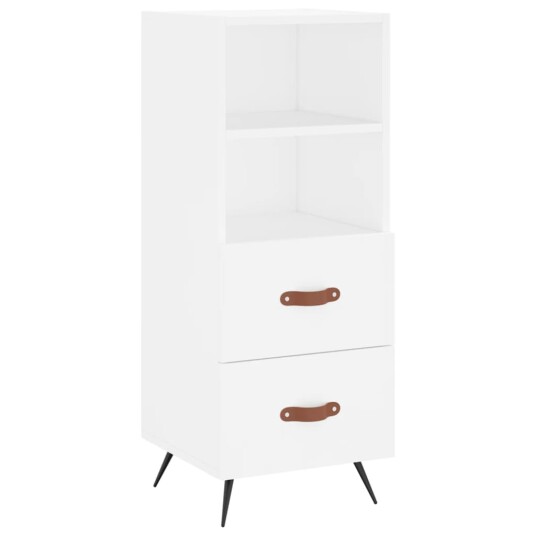vidaXL Highboard hvit 34,5x34x180 cm konstruert tre 8720845483111