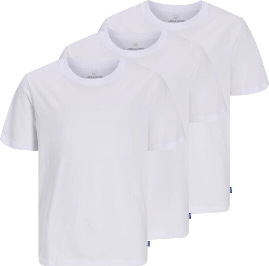 Jack & Jones Jjeorganic Basic Tee Ss 3Pk Mp Noos Jnr White 128
