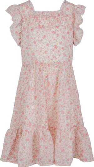 Vilje & Ve Linda Blomsterkjole Coral Pink (122 / 7 år)