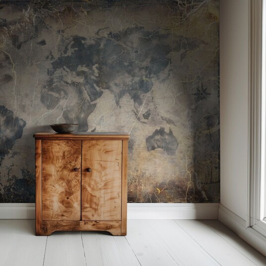 Tapet   Vintage Verdenskart