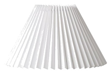 Nielsen_Light Plissert Hvitt Skjermtrekk Hacienda 21 Cm