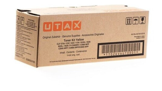 Utax 4472610016 - Yellow - Laser toner Yellow Utax 4472610016 - Yellow - Laser toner Yellow