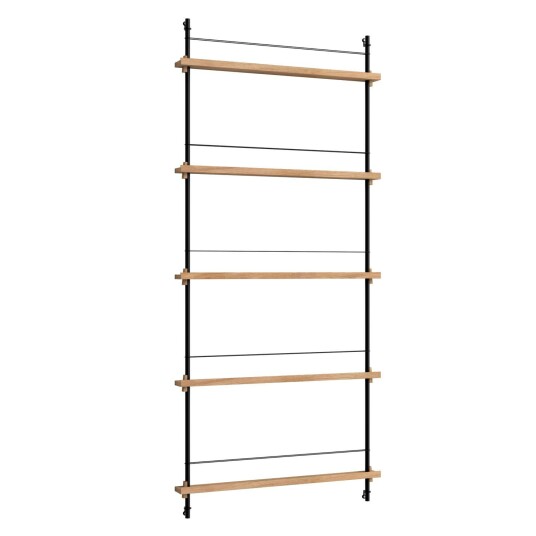 Moebe Magazine Hylle 85x188 cm Oak/Sort