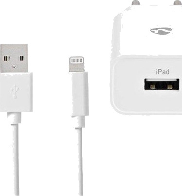 Nedis 12W USB-vegglader med Lightning-kabel og hurtiglading - Hvit Nedis 12W USB-vegglader med Lightning-kabel og hurtiglading - Hvit