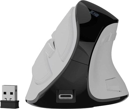 Natec EUPHONIE PRO vertical mouse 2.4 GHz Bluetooth 5.0 USB white Vertical mouse Optisk 9 Hvit Natec EUPHONIE PRO vertical mouse 2.4 GHz Bluetooth 5.0 USB white Vertical mouse Optisk 9 Hvit
