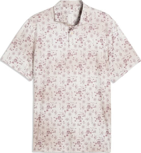 Puma Cloudspun Coastal Claret Golf pologenser herre Birch Small