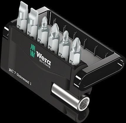 Wera Bit-Check 7 Universal 6-Delt 25 mm Bitssett for Håndverktøy
