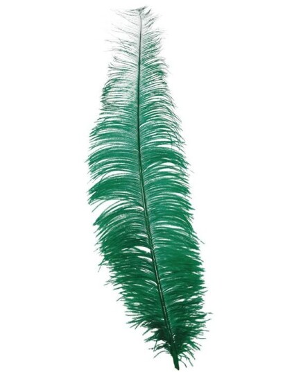 12 Stk. Store Grønne Strutsefjær 40 cm