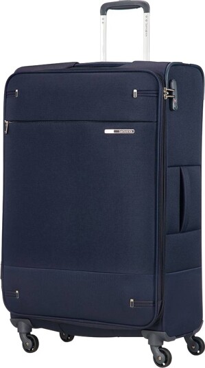 Samsonite Base Boost lett myk utvidbar stor koffert 78 cm Mørkeblå