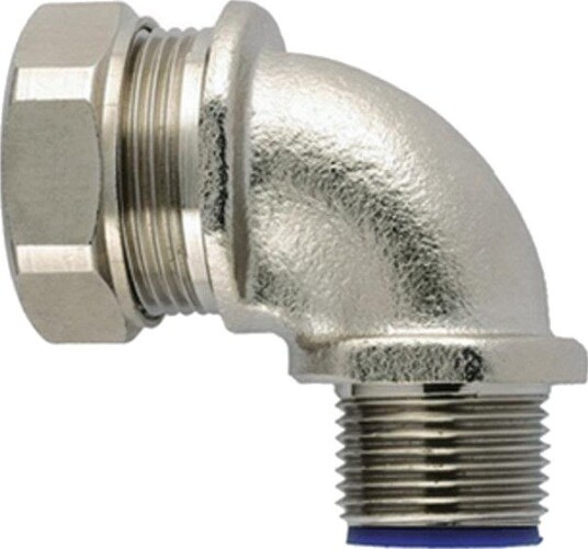 Hellermann Tyton 166-32404 Kompresjonskobling LTS-90FMC, 90° vinklet Nominell Ø 25 mm, M25, Installasjonsmaterial