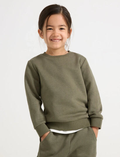 Lindex Sweatshirts Solid Basic Green 104