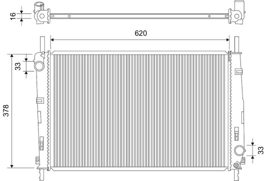 VALEO 701536 Radiator motorkjøling VALEO 701536 Radiator motorkjøling