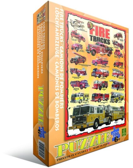 Eurographics Puslespill 100 Brikker Fire Trucks