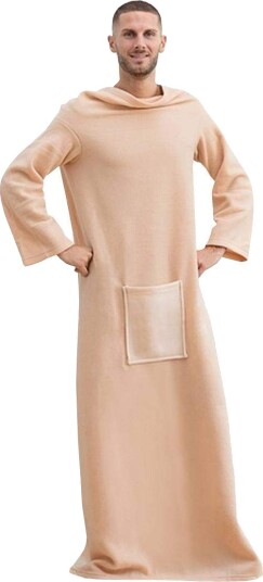 Teppe med ermer og lomme Beige