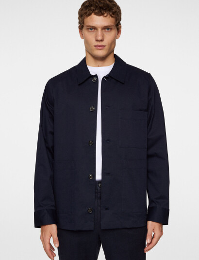 J. Lindeberg Easton Workwear Overshirt   Navy   S